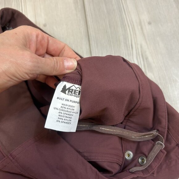 REI Co-op Women's Screenline Shorts Size 6 Maroon Stretch Drawstring 127134 - Picture 6 of 11